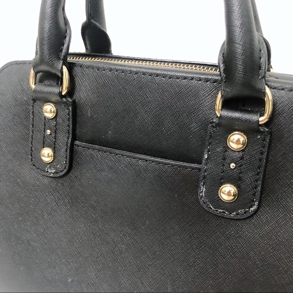 SOLD Michael Kors Rounded Black Saffiano Purse - Picture 6 of 12